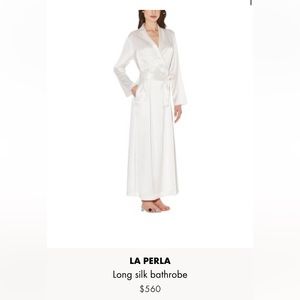La Perla long silk robe size XL